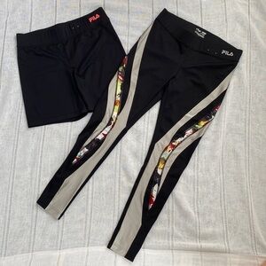 Fila performance sport running combo (shorts and leggings)